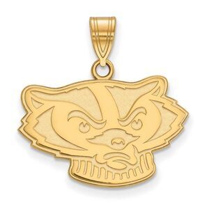 14k Yellow Gold U. of Wisconsin Medium Mascot Pendant